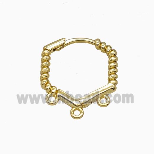 Copper Hoop Earrings Gold Plated