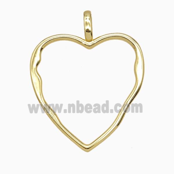 Copper Heart Pendant Gold Plated