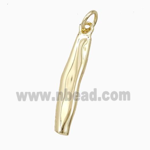 Copper Stick Pendant Gold Plated