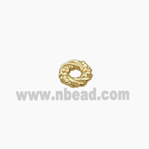 Copper Rings Spacer Beads Gold Plated