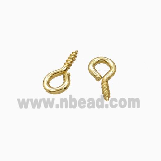 Copper Screw Eye Pin Gold Plated