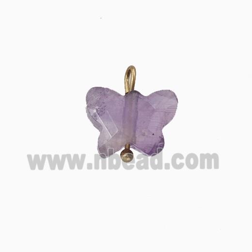 Purple Amethyst Butterfly Pendant