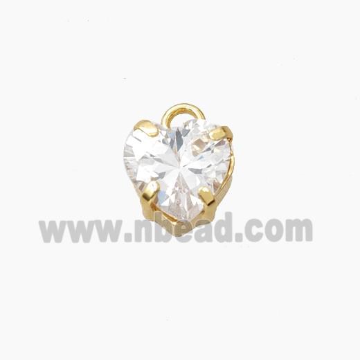 Copper Pendant Pave Zircon, Gold Plated