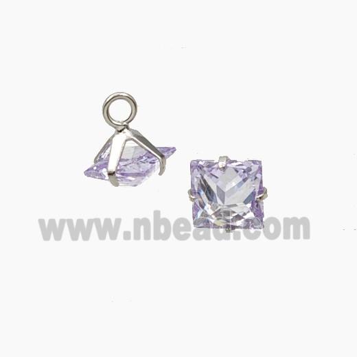 Purple Cubic Zirconia Diamond Pendant
