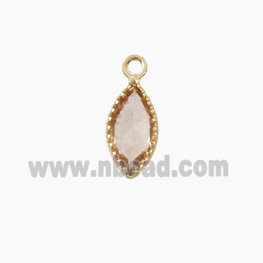 Cubic Zirconia Leaf Pendant