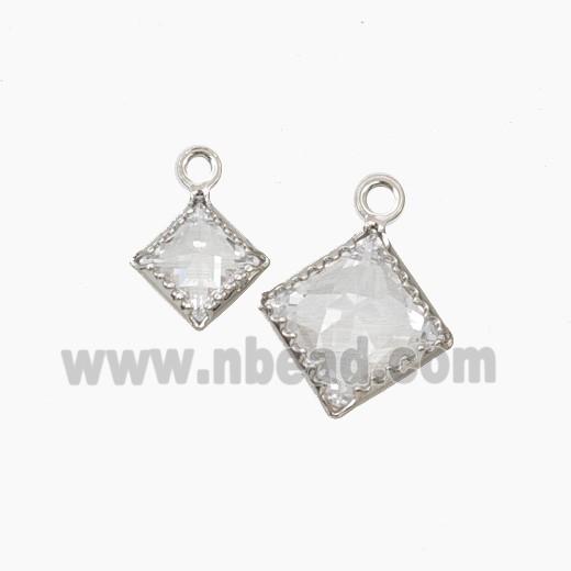 Copper Pendant Pave Zircon, Gold Plated