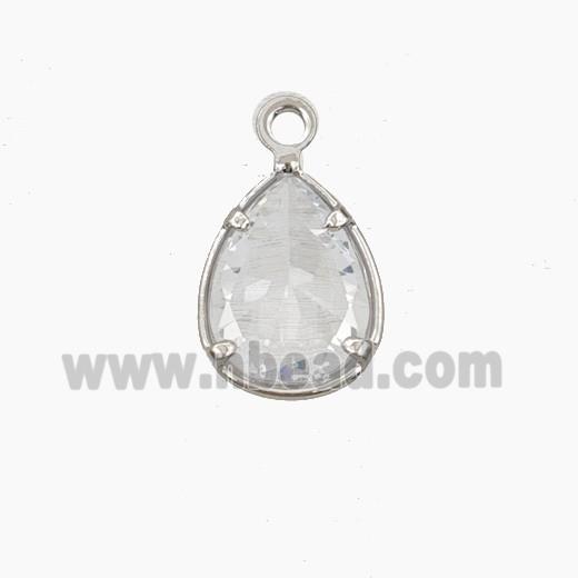 Cubic Zirconia Teardrop Pendant