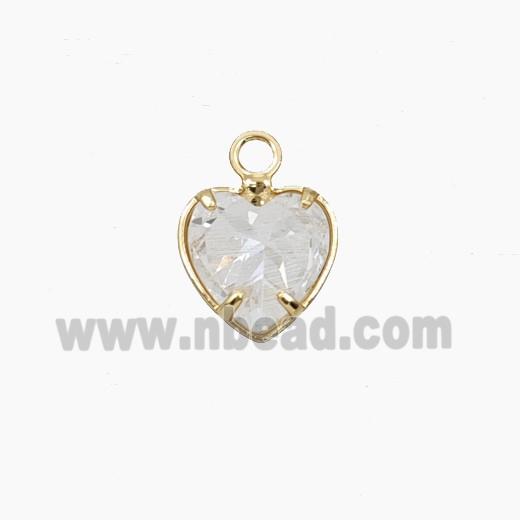 Copper Pendant Pave Zircon, Gold Plated