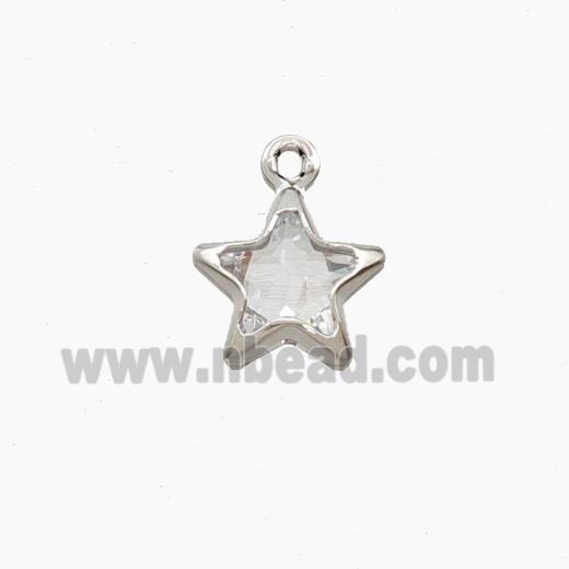 Copper Pendant Pave Zircon, Gold Plated