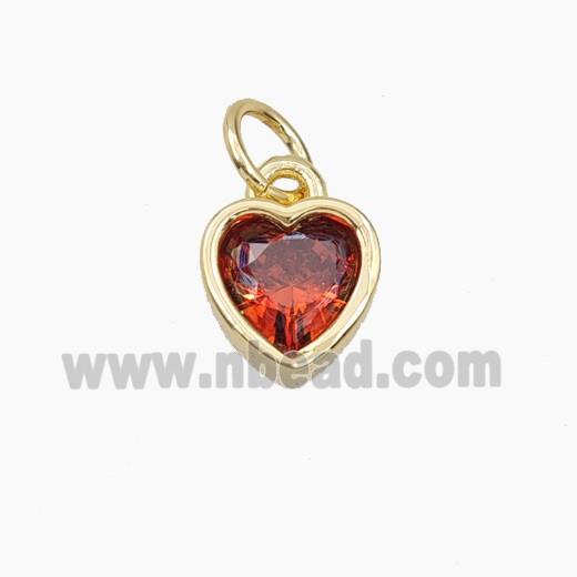 Copper Pendant Pave Zircon, Gold Plated