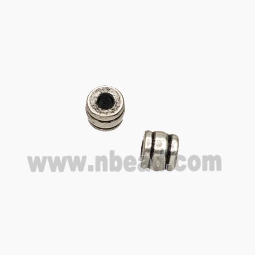 Copper Tube Beads Antique Silver