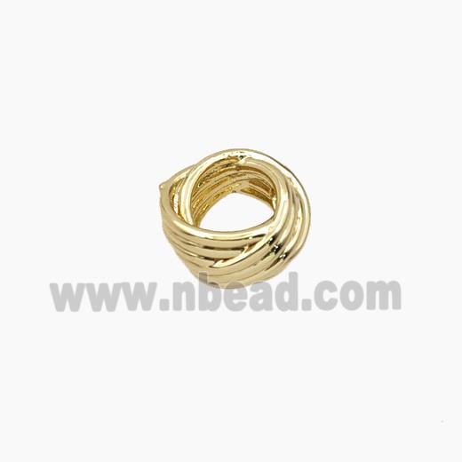 Copper Rings Beads Large Hole Gold Plated