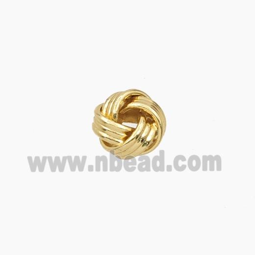 Copper Knot Beads Mobius Gold Plated