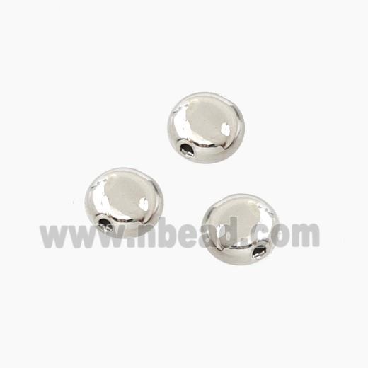 Copper Button Beads Platinum Plated