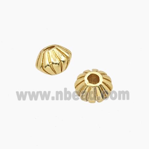 Copper Bicone Beads Gold Plated