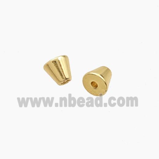 Copper Funnel Beads Gold Plated