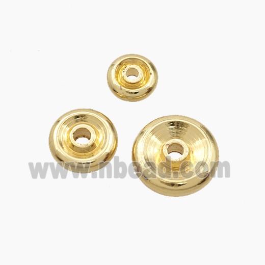 Copper Heishi Spacer Beads Gold Plated