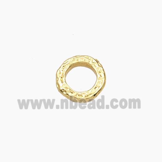 Copper Closed Jumprings Hammered Gold Plated