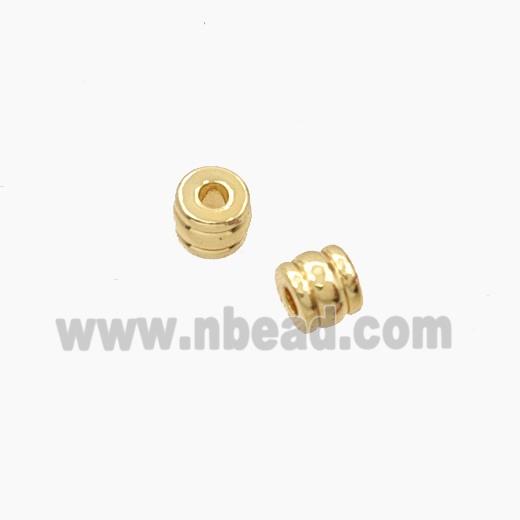 Copper Tube Beads Gold Plated