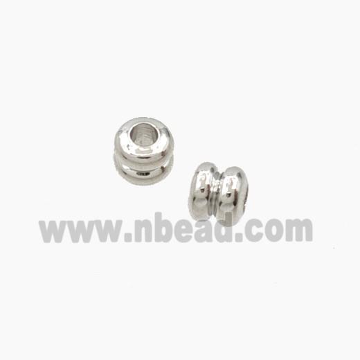 Copper Tube Beads Platinum Plated