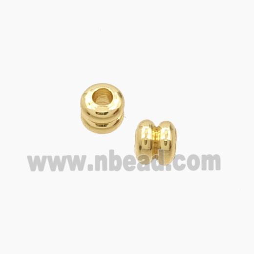 Copper Tube Beads Gold Plated