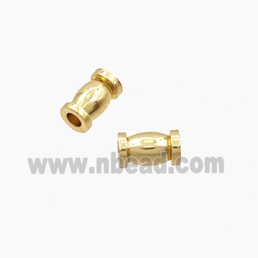 Copper Tube Beads Gold Plated