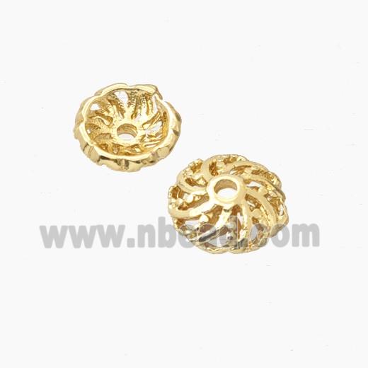Copper BeadCaps Gold Plated