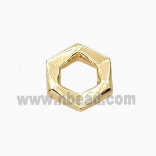 Copper Hexagon Connector Gold Plated