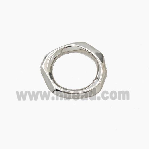 Copper Circle Connector Platinum Plated