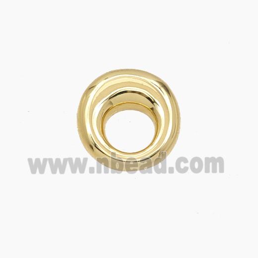 Copper Circle Beads Gold Plated
