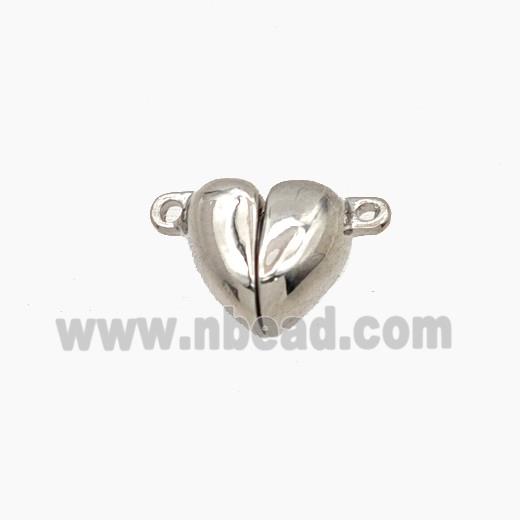 Copper Heart Magnetic Clasp Platinum Plated
