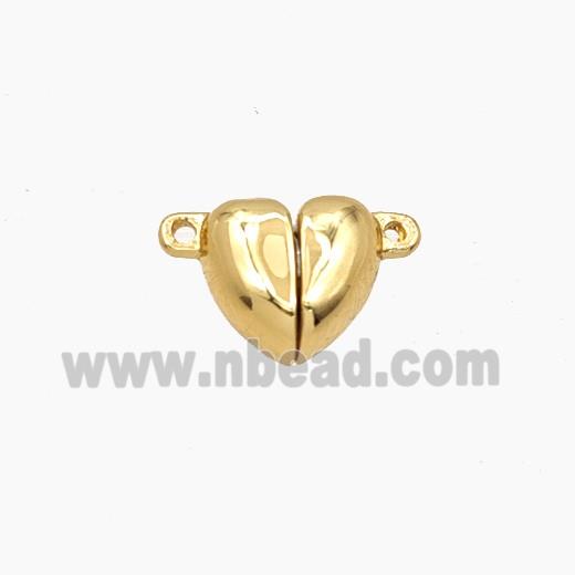 Copper Heart Magnetic Clasp Gold Plated