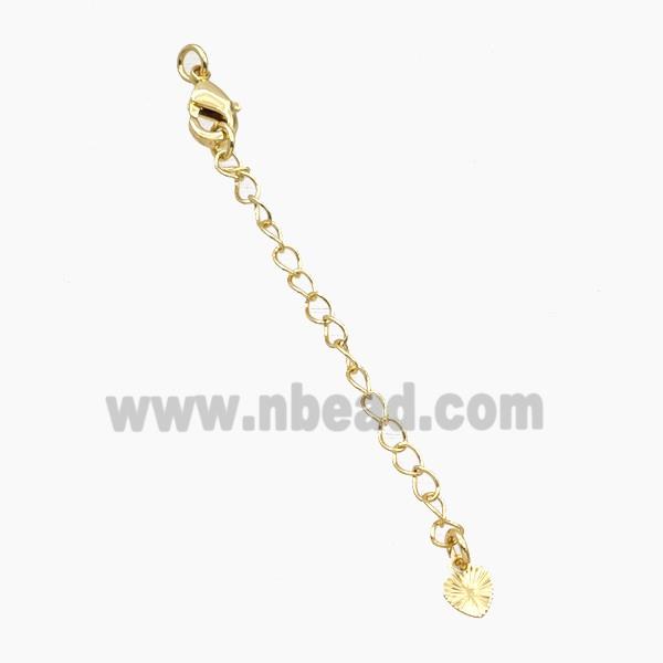 Copper Necklace Extender Gold Plated