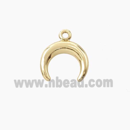 Copper Crescent Moon Pendant Gold Plated