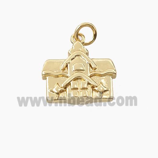 Copper House Pendant Gold Plated