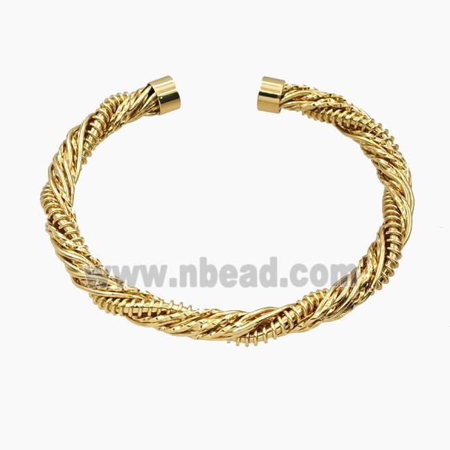 Copper Open Cuff Bangles Gold Plated