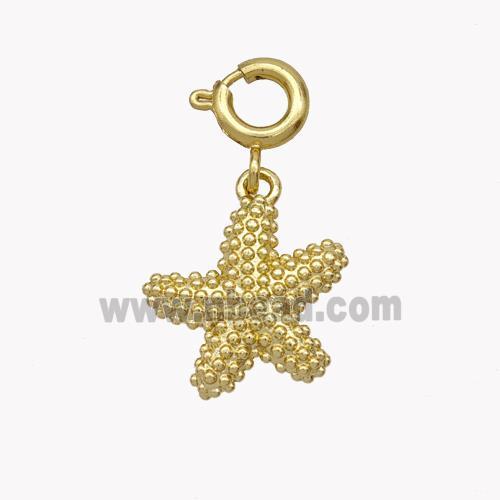 Copper Starfish Pendant Gold Plated