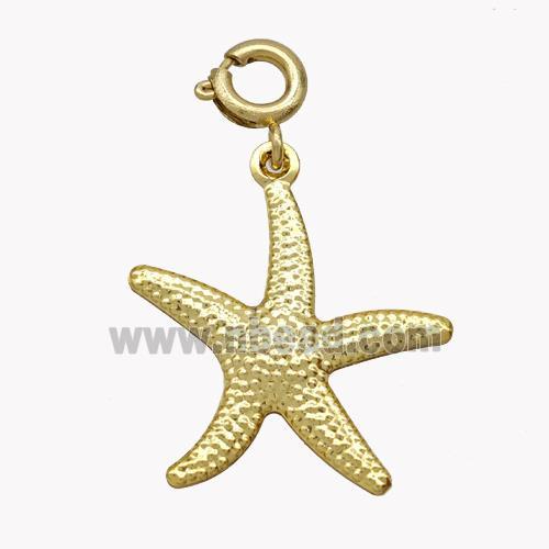 Copper Starfish Pendant Gold Plated