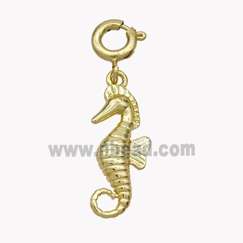 Copper Seahorse Pendant Gold Plated