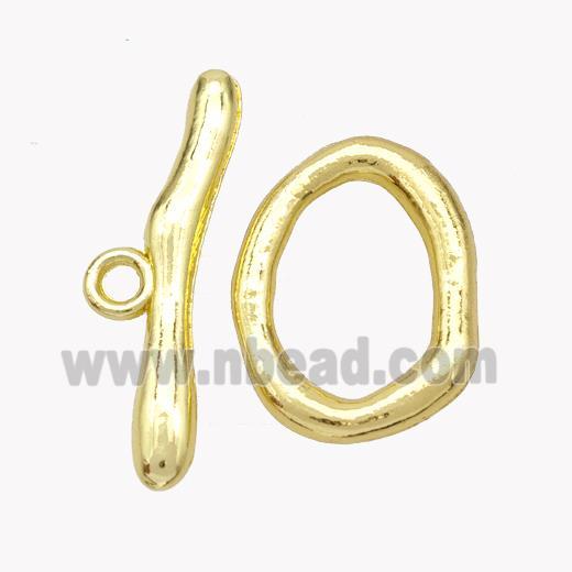 Copper Toggle Clasp Gold Plated