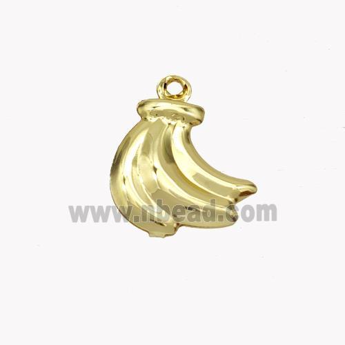 Copper Banana Pendant Gold Plated