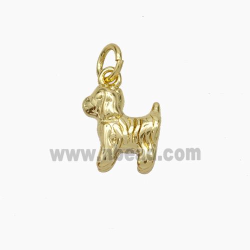 Copper Dog Pendant Gold Plated