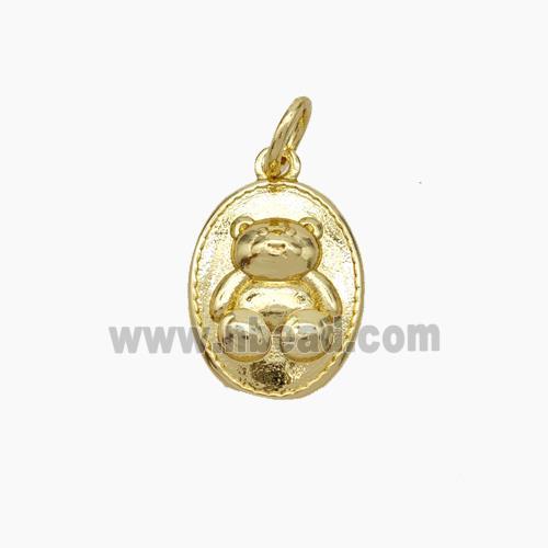 Copper Bear Pendant Gold Plated