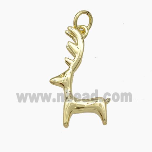 Copper Deer Pendant Gold Plated