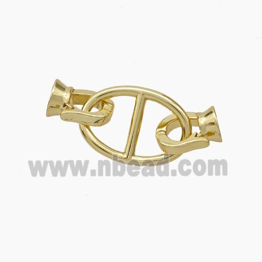 Copper Clasp CordEnd Gold Plated