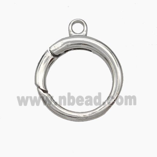 Copper Carabiner Clasp Platinum Plated