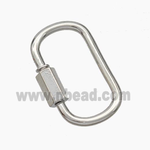 Copper Carabiner Clasp Platinum Plated