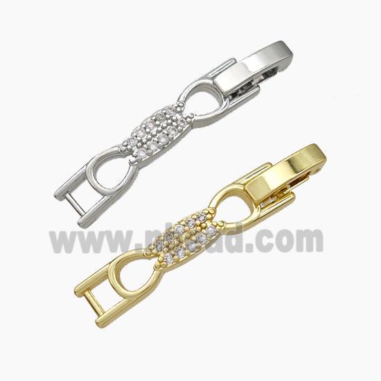 Copper Clasp Pave Zirconia Mixed