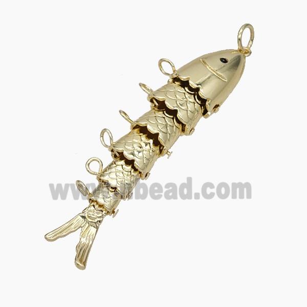 Copper Fish Pendant Gold Plated