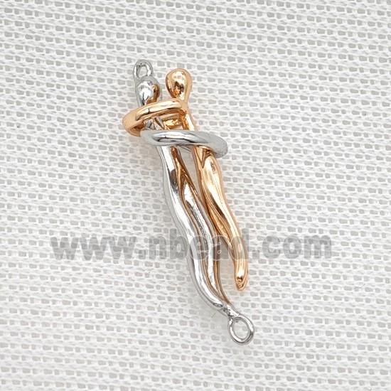 Copper pendant pave zircon, Gold Plated